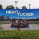 colorful banner that says night at tucker and slate river band may 31st 2024 at tucker park