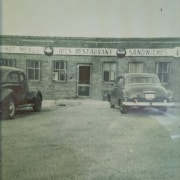black and white photo of joes restaurant before it became the goochland restaurant